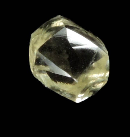 Diamond (0.49 carat yellow cuttable dodecahedral crystal) from Argyle Mine, Kimberley, Western Australia, Australia