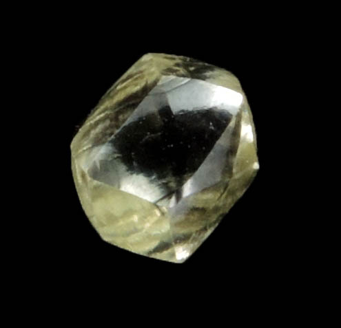 Diamond (0.49 carat yellow cuttable dodecahedral crystal) from Argyle Mine, Kimberley, Western Australia, Australia