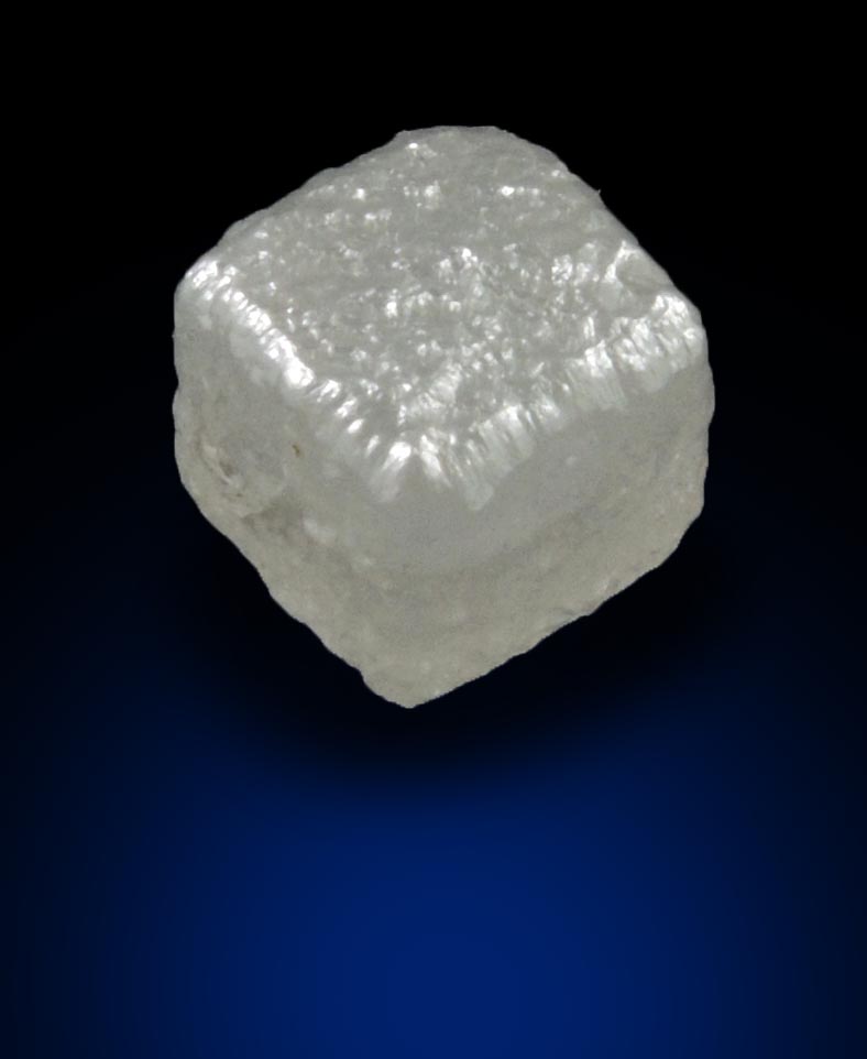 Diamond (2.20 carat pale-gray cubic crystal) from Diavik Mine, East Island, Lac de Gras, Northwest Territories, Canada