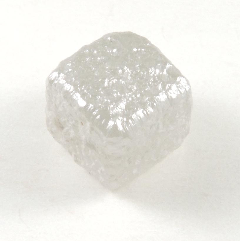 Diamond (2.20 carat pale-gray cubic crystal) from Diavik Mine, East Island, Lac de Gras, Northwest Territories, Canada