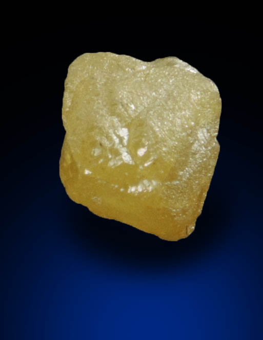 Diamond (1.54 carat yellow crystal cluster) from Northern Cape Province, South Africa