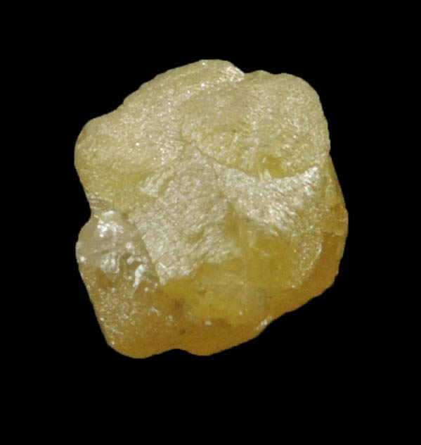 Diamond (1.54 carat yellow crystal cluster) from Northern Cape Province, South Africa