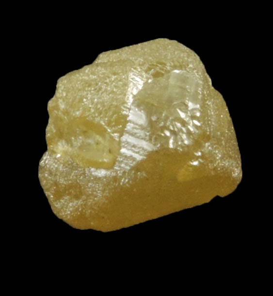 Diamond (1.54 carat yellow crystal cluster) from Northern Cape Province, South Africa