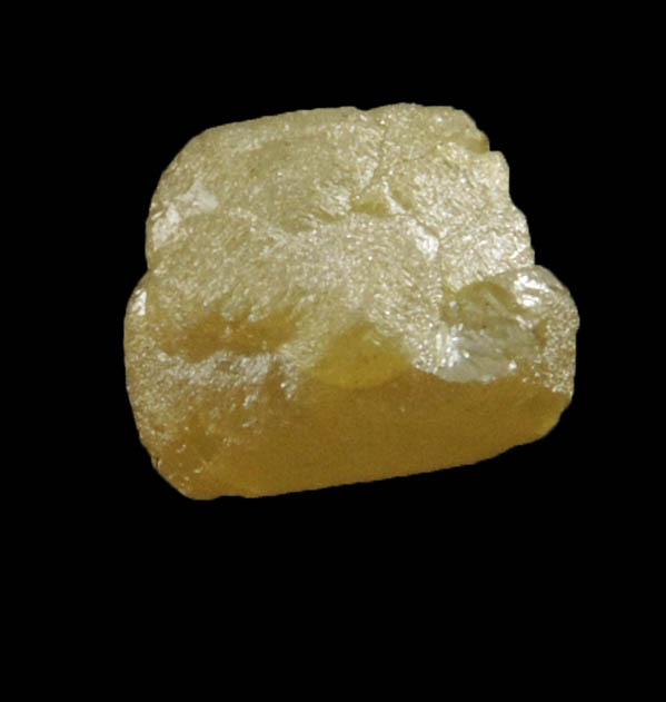 Diamond (1.54 carat yellow crystal cluster) from Northern Cape Province, South Africa