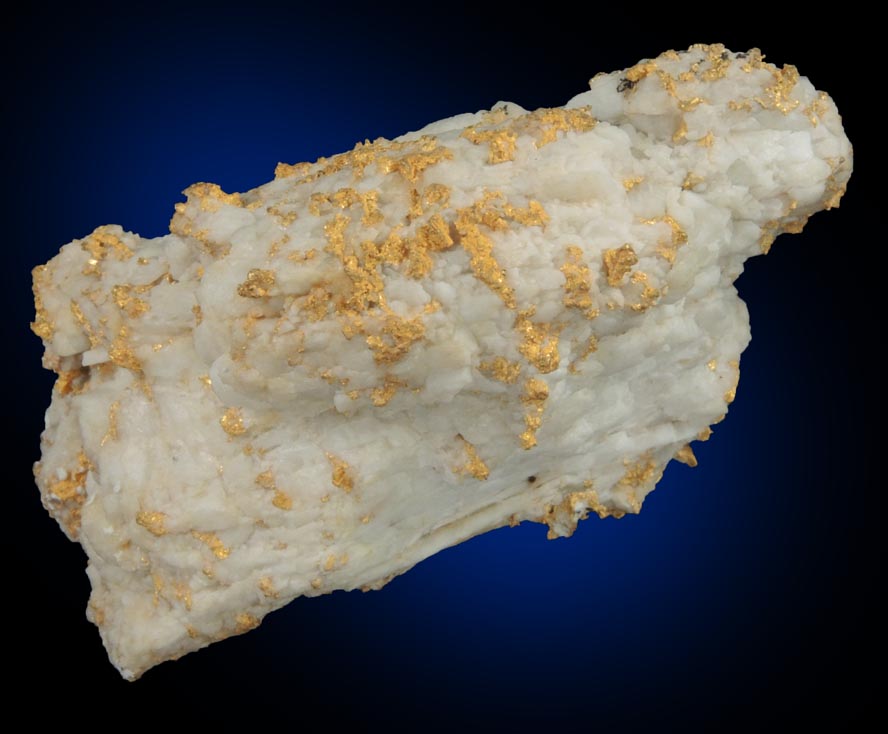 Gold in Quartz from El Dorado Creek, Mariposa County, California