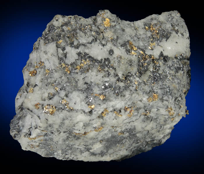 Gold in Quartz with Sphalerite from Sunnyside Mine, Little Mary Vein, above Level C, under Lake Emma, San Juan County, Colorado