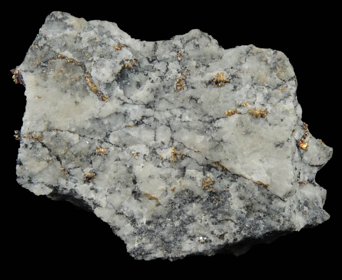 Gold in Quartz with Sphalerite from Sunnyside Mine, Little Mary Vein, above Level C, under Lake Emma, San Juan County, Colorado