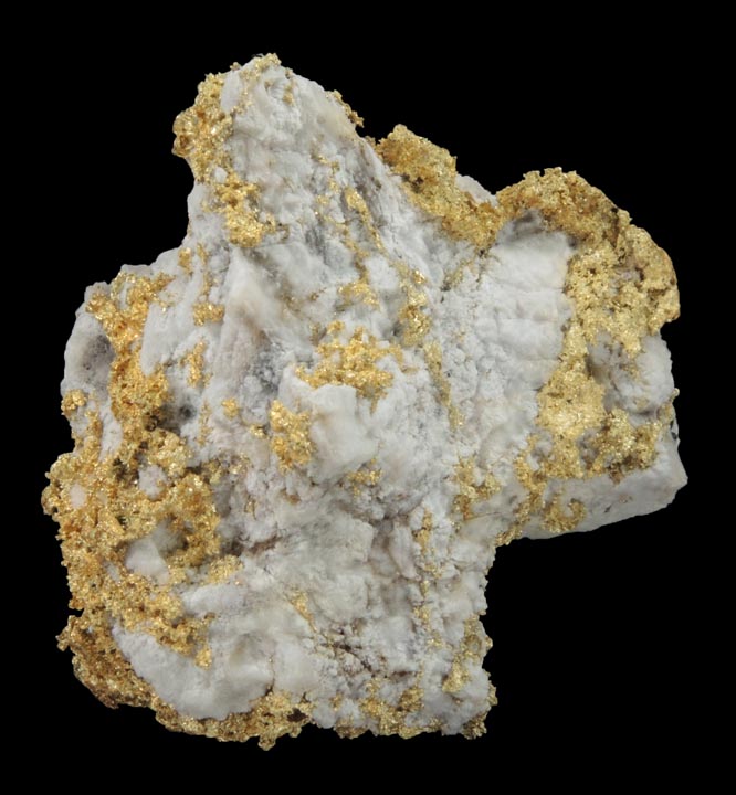 Gold in Quartz from Pamour #1 Mine, 1200' Level, 1462 Stope, 16 km ENE of Timmins, Ontario, Canada