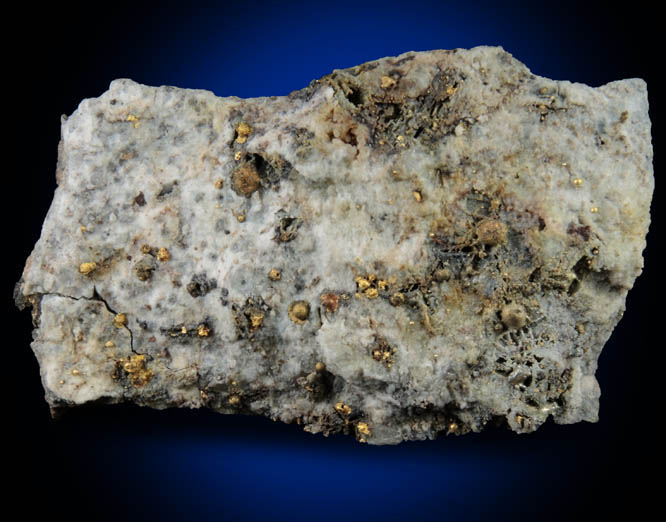 Gold (spherical formations caused by roasting the ore) on Quartz from Cripple Creek District, Teller County, Colorado