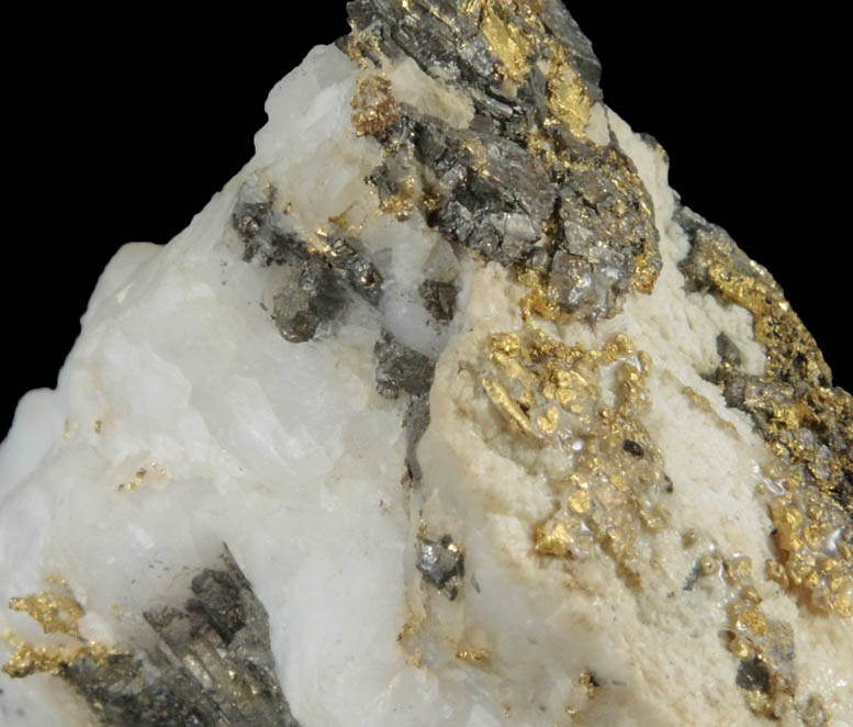 Gold in Quartz with Arsenopyrite from Colorado Quartz Mine, Mariposa County, California