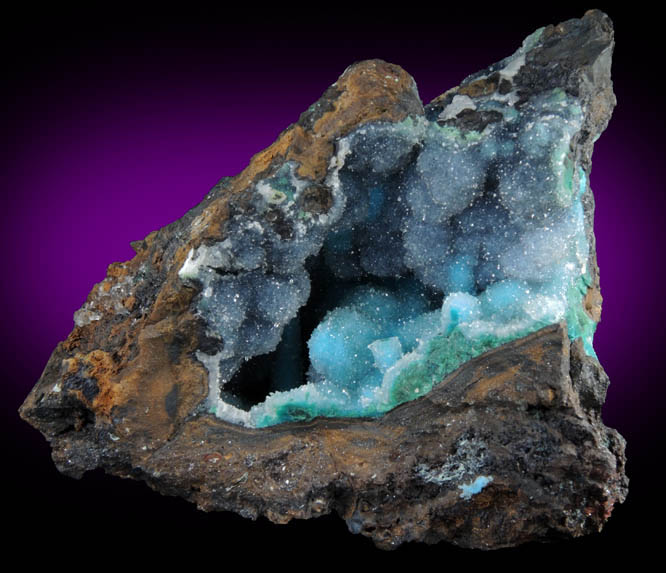 Chrysocolla coated with Quartz from Mina Mantos de Cuba, Inca de Oro, Chaaral Province, Atacama, Chile