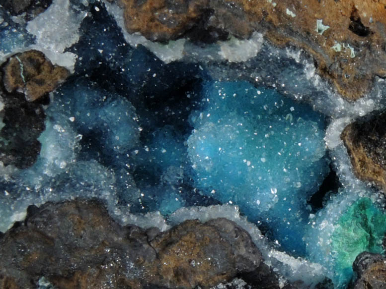 Chrysocolla coated with Quartz from Mina Mantos de Cuba, Inca de Oro, Chaaral Province, Atacama, Chile