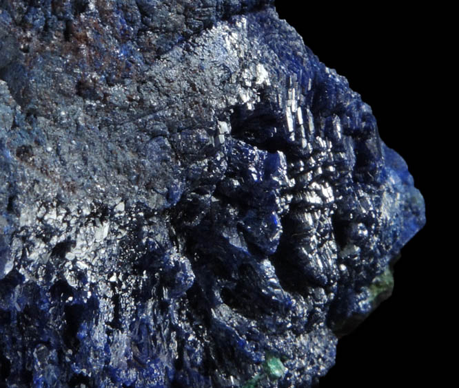 Azurite and Malachite from Ahouli Mines, Aouli, 7 km northeast of Mibladen, Zeida-Aouli-Mibladen belt, Midelt Province, Morocco