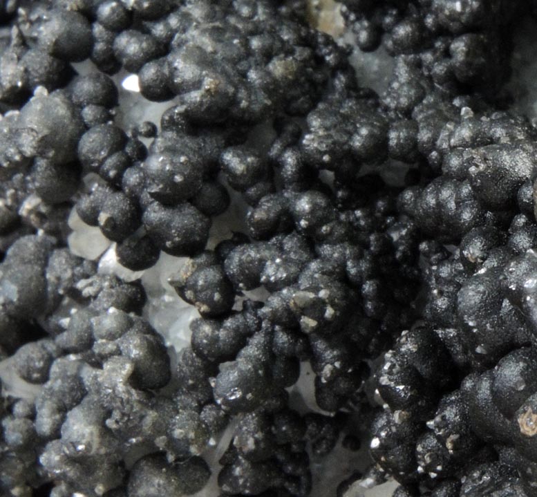 Acanthite over Quartz and Barite with minor Pyrite from Mina General, Fresnillo District, Zacatecas, Mexico