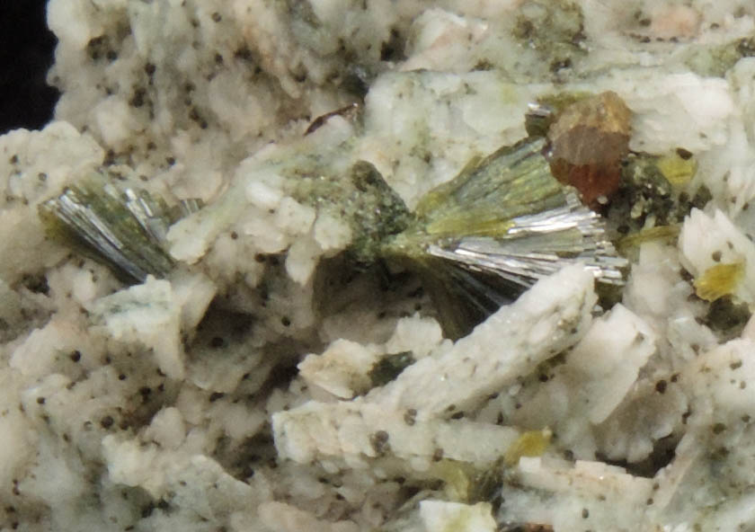 Titanite var. Sphene with Epidote on Orthoclase-Microcline from Imilchil, High Atlas Mountains, Errachidia Province, Morocco