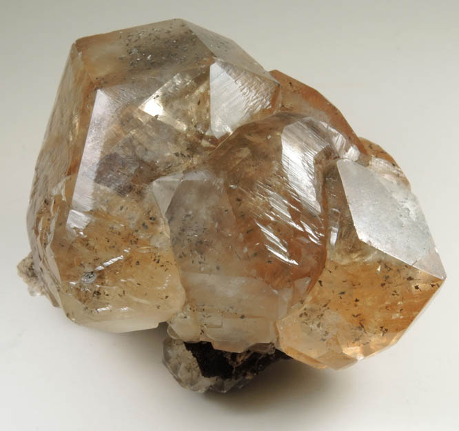 Calcite with Marcasite inclusions from Berry Materials Quarry, North Vernon, Jennings County, Indiana