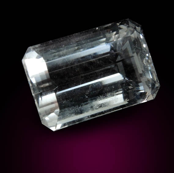 Quartz with tourmaline inclusions (10.97 carat faceted gemstone) from Brazil