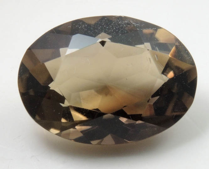 Quartz var. Smoky Quartz with 10 carat faceted gemstone from Moat Mountain, west of North Conway, Carroll County, New Hampshire