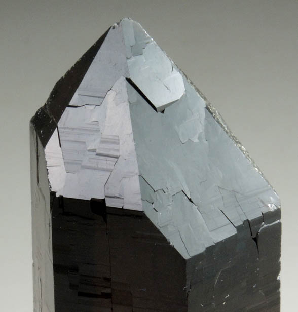 Quartz var. Smoky Quartz with 10 carat faceted gemstone from Moat Mountain, west of North Conway, Carroll County, New Hampshire