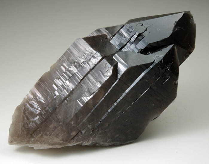 Quartz var. Smoky Quartz with 29 carat faceted gemstone from Moat Mountain, west of North Conway, Carroll County, New Hampshire