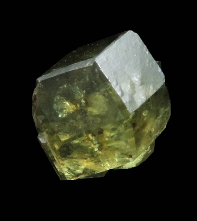 Andradite var. Demantoid Garnet from Val d'Ala, Piemonte, Italy