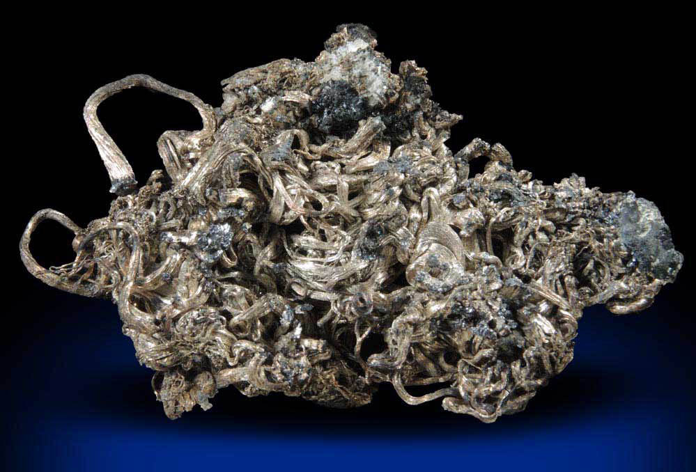 Silver wire crystals with minor Acanthite from Porco, Potos, Bolivia