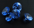 Synthetic Sapphire (5 faceted gemstones totaling 1.34 carats) from India