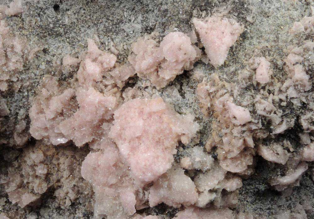 Rhodochrosite and Quartz with Pyrite and Galena from Silverton District, San Juan County, Colorado