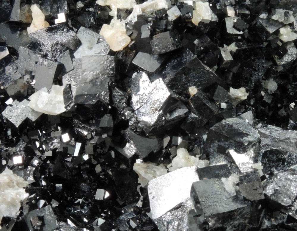 Magnetite (rare cubic crystal form) with Anhydrite and Talc from ZCA Mine No. 4, Fowler Ore Body, 2500' Level, Balmat, St. Lawrence County, New York