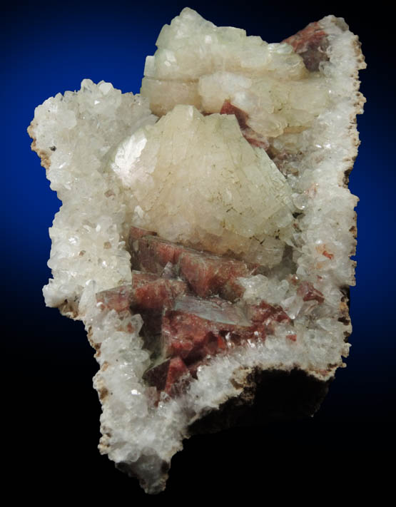 Heulandite, Chabazite, Quartz from New Street Quarry, Paterson, Passaic County, New Jersey