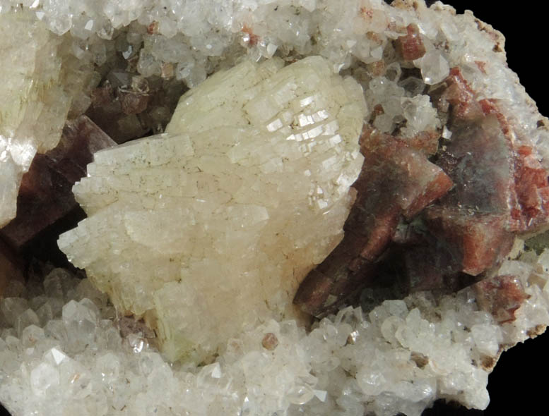 Heulandite, Chabazite, Quartz from New Street Quarry, Paterson, Passaic County, New Jersey