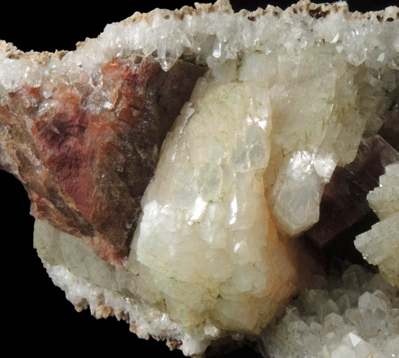 Heulandite, Chabazite, Quartz from New Street Quarry, Paterson, Passaic County, New Jersey