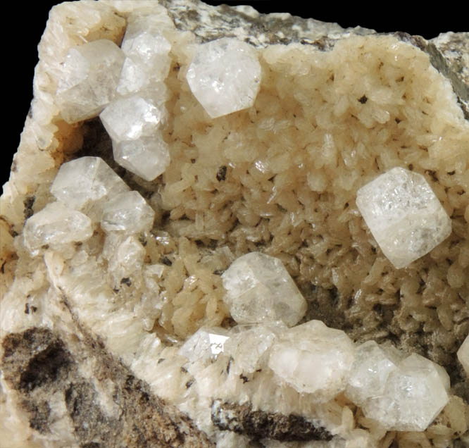 Apophyllite on Stilbite from Laurel Hill (Snake Hill) Quarry, Secaucus, Hudson County, New Jersey