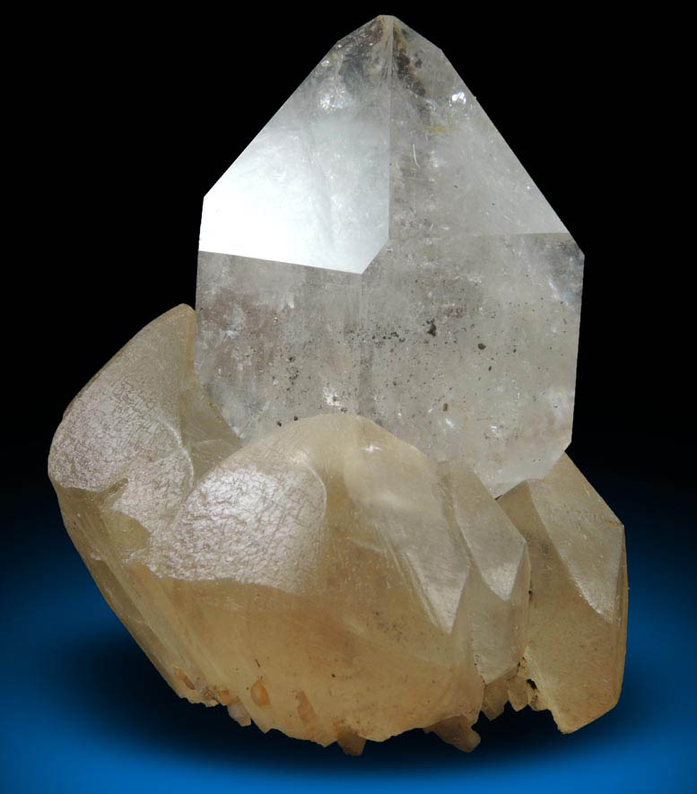 Quartz on Calcite from Eastern Rock Products Quarry (Benchmark Quarry), St. Johnsville, Montgomery County, New York