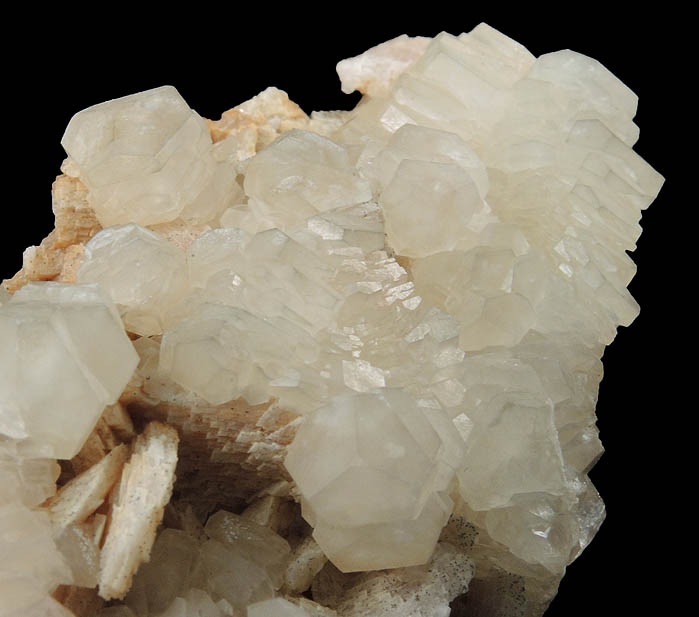 Calcite over Dolomite from P.J. Keating Company Essex Bituminous Quarry, Dracut, Middlesex County, Massachusetts