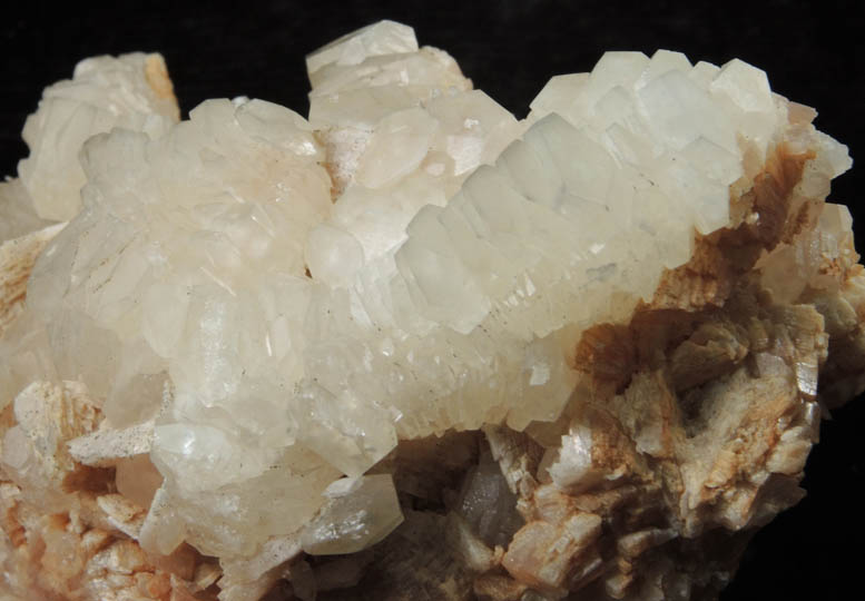Calcite over Dolomite from P.J. Keating Company Essex Bituminous Quarry, Dracut, Middlesex County, Massachusetts
