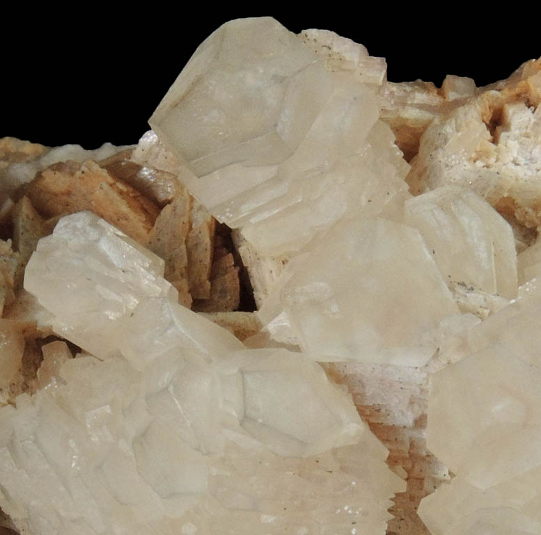 Calcite over Dolomite from P.J. Keating Company Essex Bituminous Quarry, Dracut, Middlesex County, Massachusetts