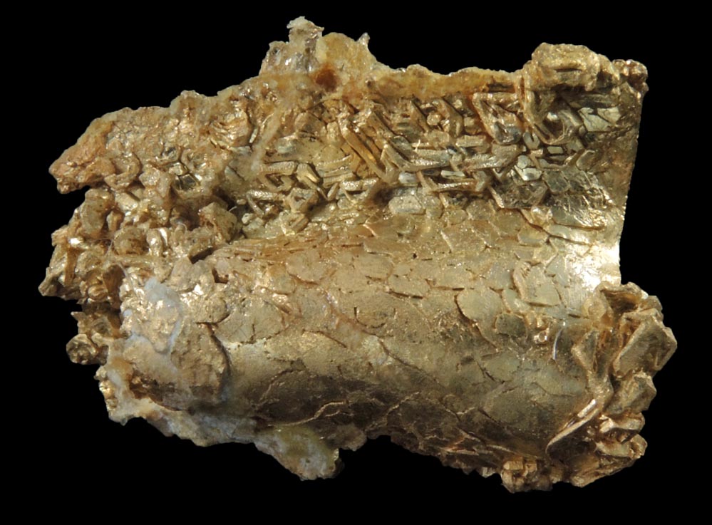 Gold from Round Mountain Gold Mine, 71.5 km north of Tonopah, Nye County, California