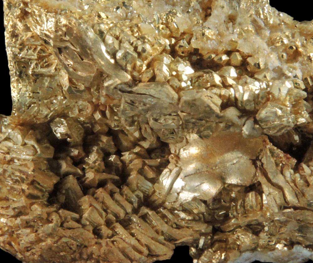 Gold from Round Mountain Gold Mine, 71.5 km north of Tonopah, Nye County, California