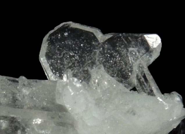 Quartz with Japan Law-twinned Quartz from Black Pine Mine, Granite County, Montana