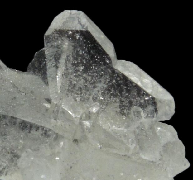 Quartz with Japan Law-twinned Quartz from Black Pine Mine, Granite County, Montana