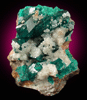 Dioptase with Calcite from Tsumeb Mine, Otavi-Bergland District, Oshikoto, Namibia