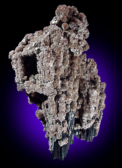 Lepidolite-Muscovite on Schorl Tourmaline from Thompson Peak Mine, Thompson Peak, Plumas County, California
