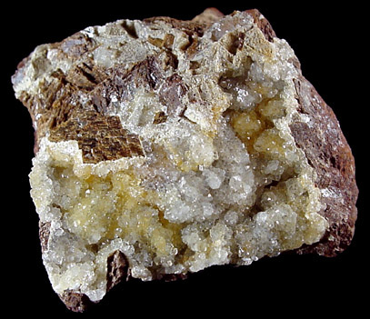 Quartz, Pyrite, Siderite from Roxbury Iron Mine, Mine Hill, Roxbury, Connecticut
