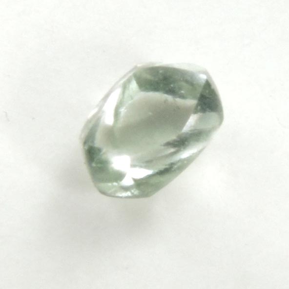 Diamond (0.16 carat fancy-green cuttable flattened crystal) from Ippy, northeast of Banghi (Bangui), Central African Republic