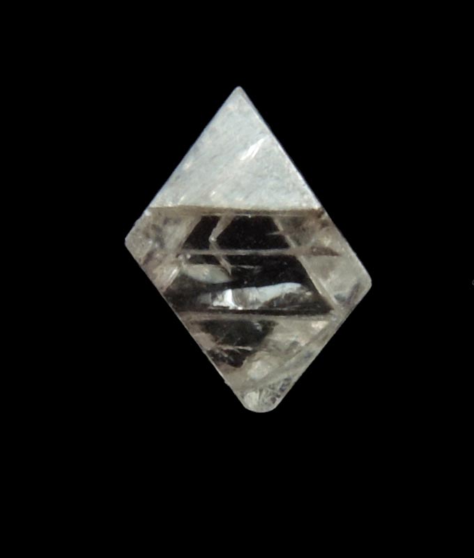 Diamond (0.88 carat glassy octahedral crystal) from Mirny, Republic of Sakha, Siberia, Russia