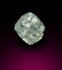 Diamond (0.30 carat green octahedral crystal) from Orapa Mine, south of the Makgadikgadi Pans, Botswana