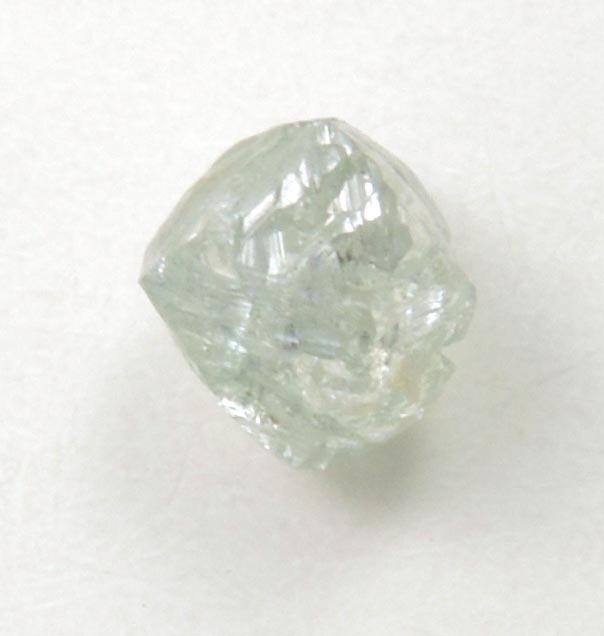 Diamond (0.30 carat green octahedral crystal) from Orapa Mine, south of the Makgadikgadi Pans, Botswana