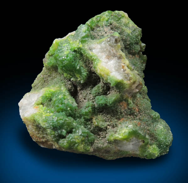 Pyromorphite and Wulfenite over Quartz from Manhan Lead Mines, Loudville District, 3 km northwest of Easthampton, Hampshire County, Massachusetts