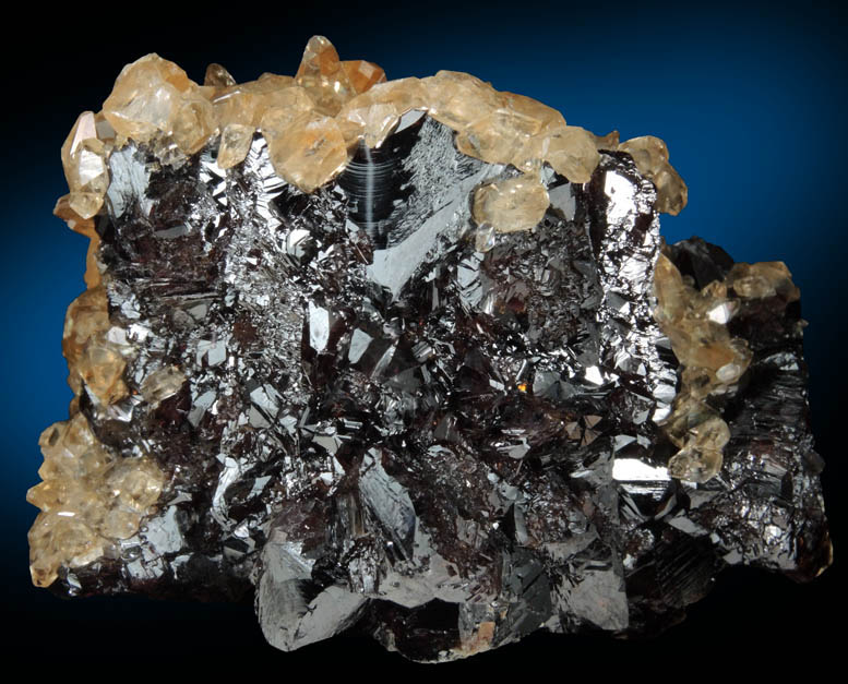 Calcite on Sphalerite from Elmwood Mine, Carthage, Smith County, Tennessee